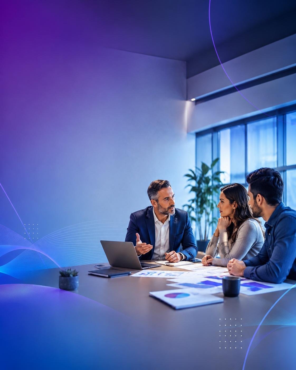 Business adviser and founder planning operational improvements
